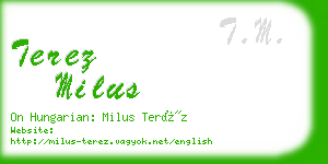 terez milus business card